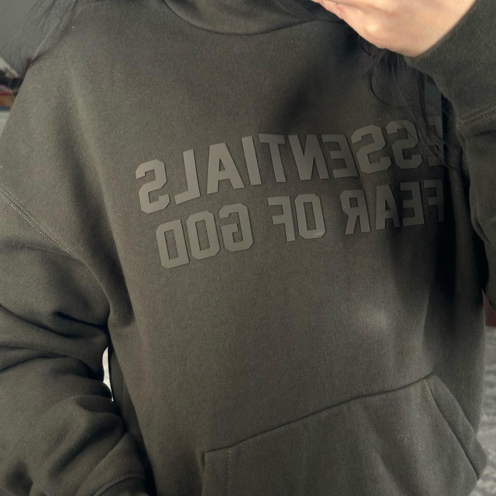 Essentials Dark Olive Hoodie